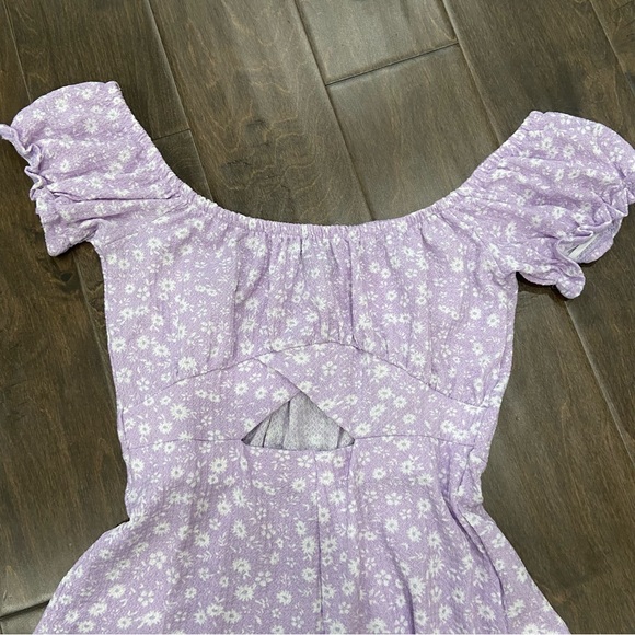 COPY - Streetwear Society Purple Floral Peasant Romper size S - Picture 4 of 6